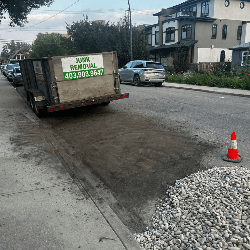 Cleanout team clearing a garage